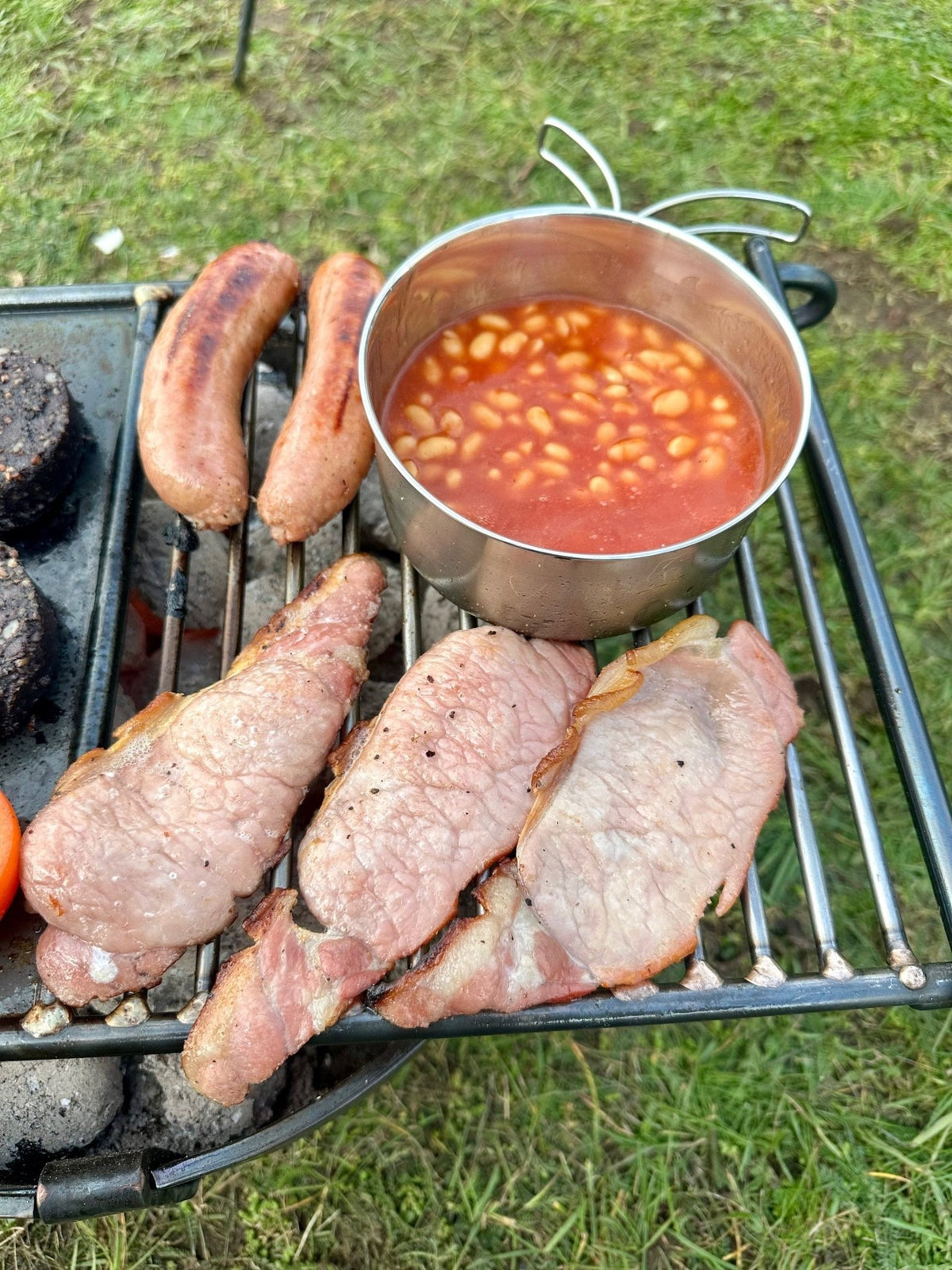 Folding Camp Grill with Skillet Plate - TJM Metalworks