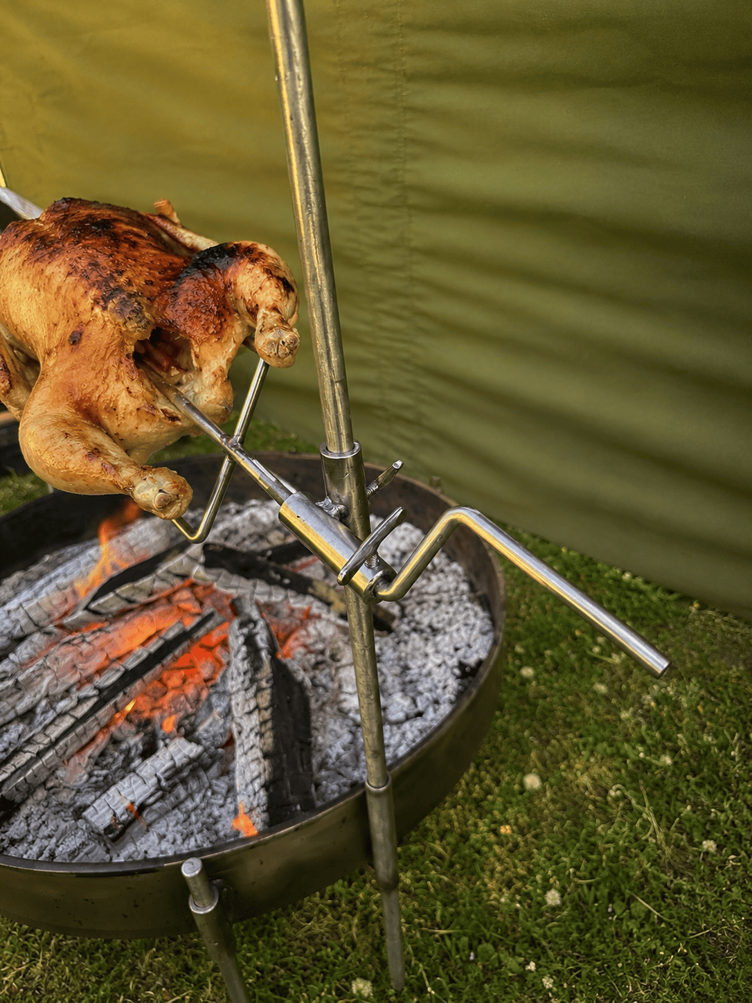 Stainless Steel Spit Roast Rotisserie for Fire Anchors & Cook Stations