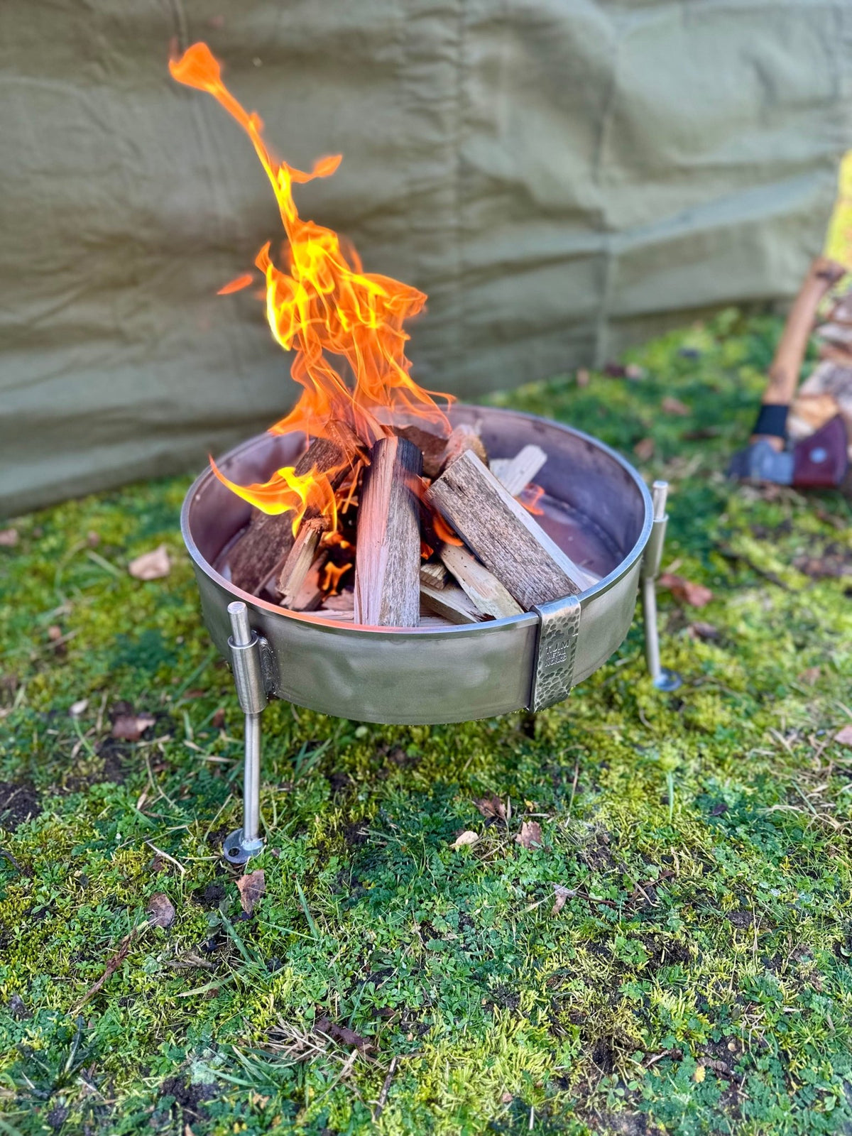 35cm Stainless Steel Camping Fire Pit | Home & Garden Fire Bowl - TJM Metalworks