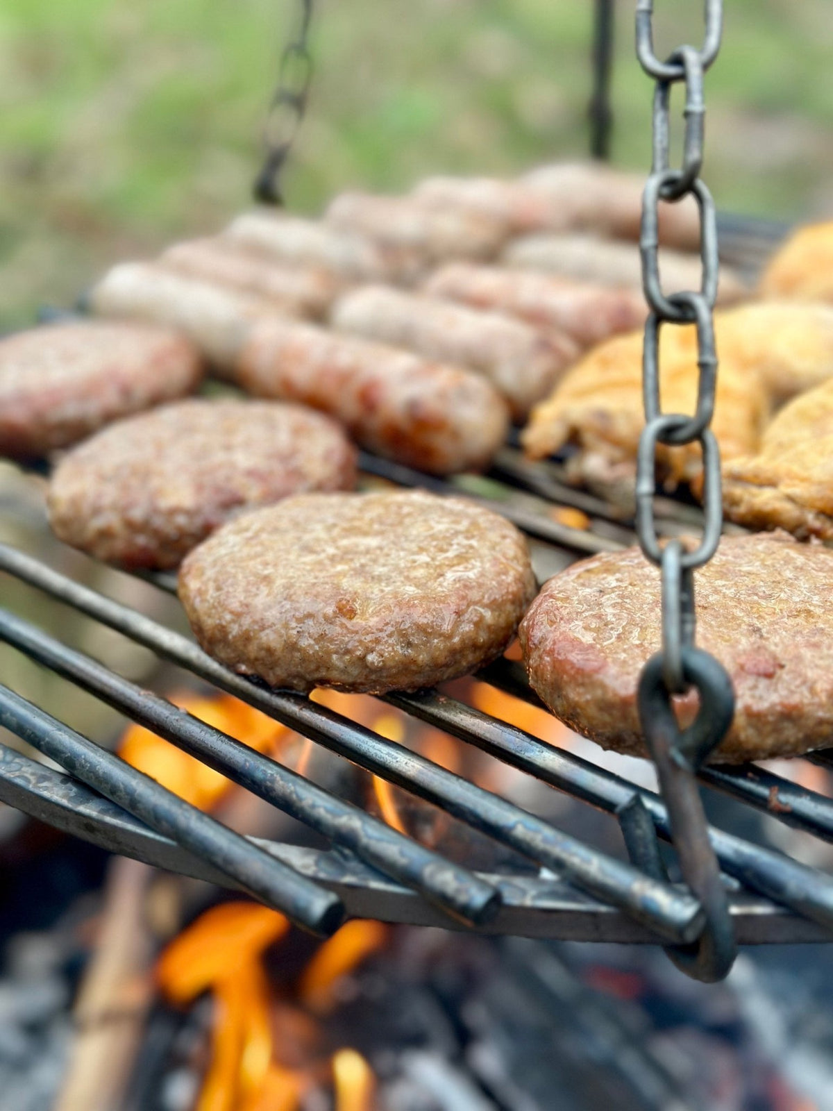 Heavy Gauge Steel Hanging Campfire Grill - TJM Metalworks