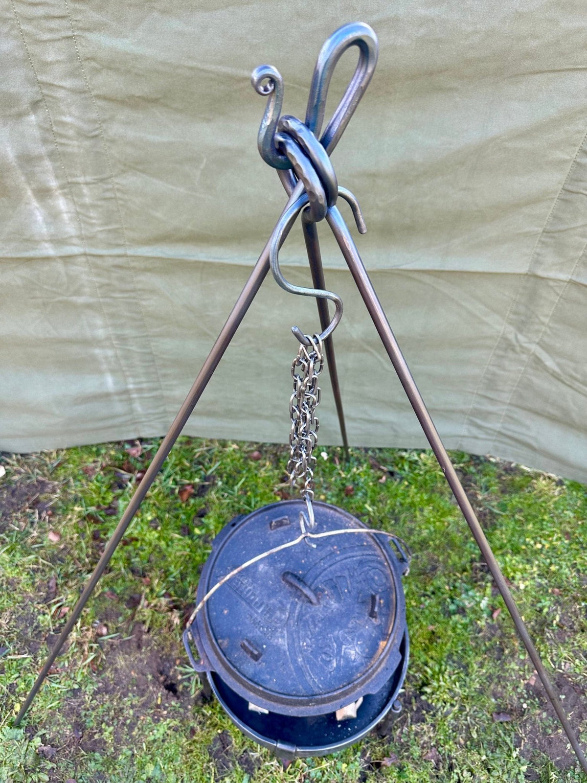Campfire Tripod | Fire Bridge & Tripod Setup - TJM Metalworks