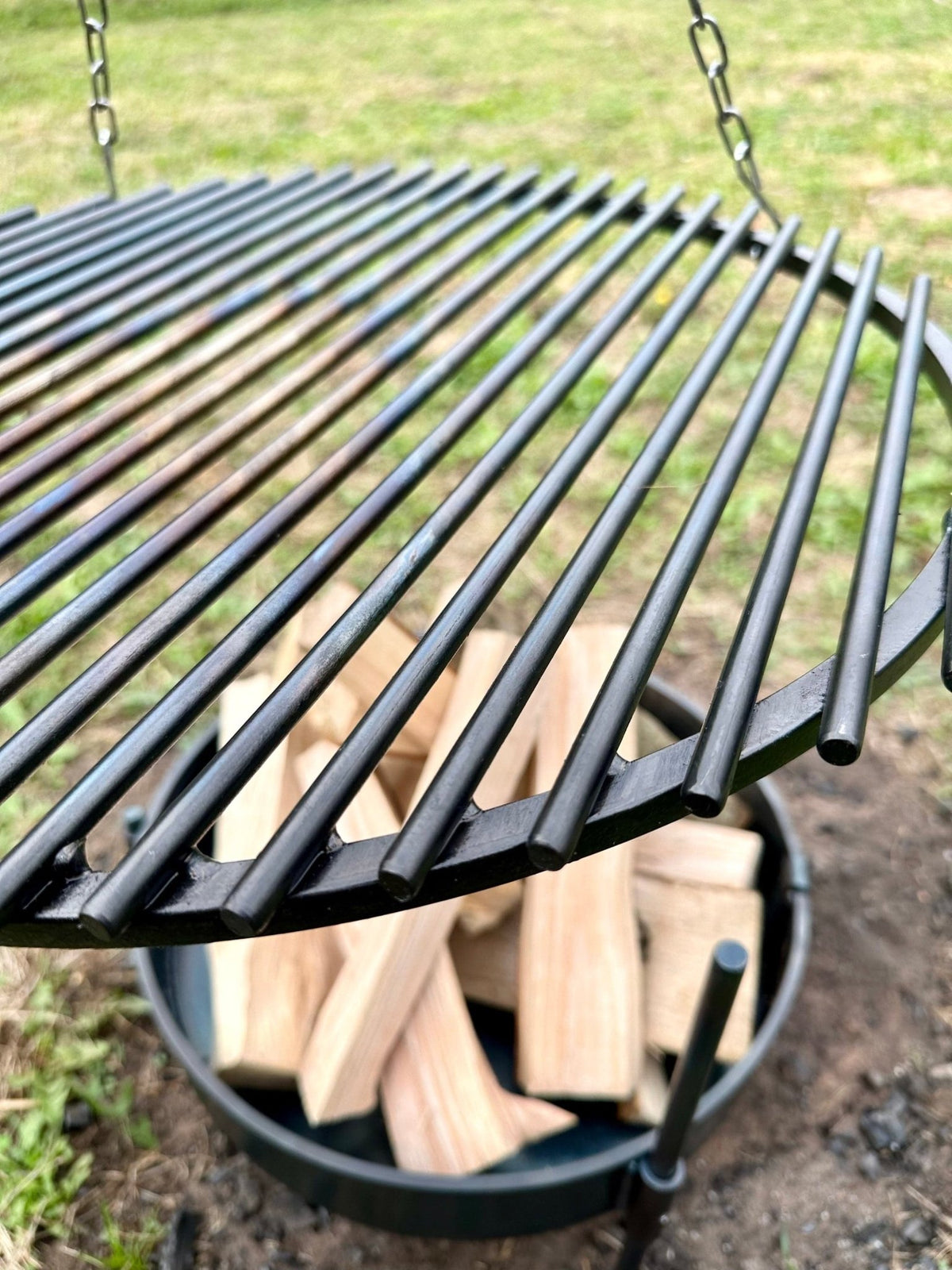 Heavy Gauge Steel Hanging Campfire Grill - TJM Metalworks