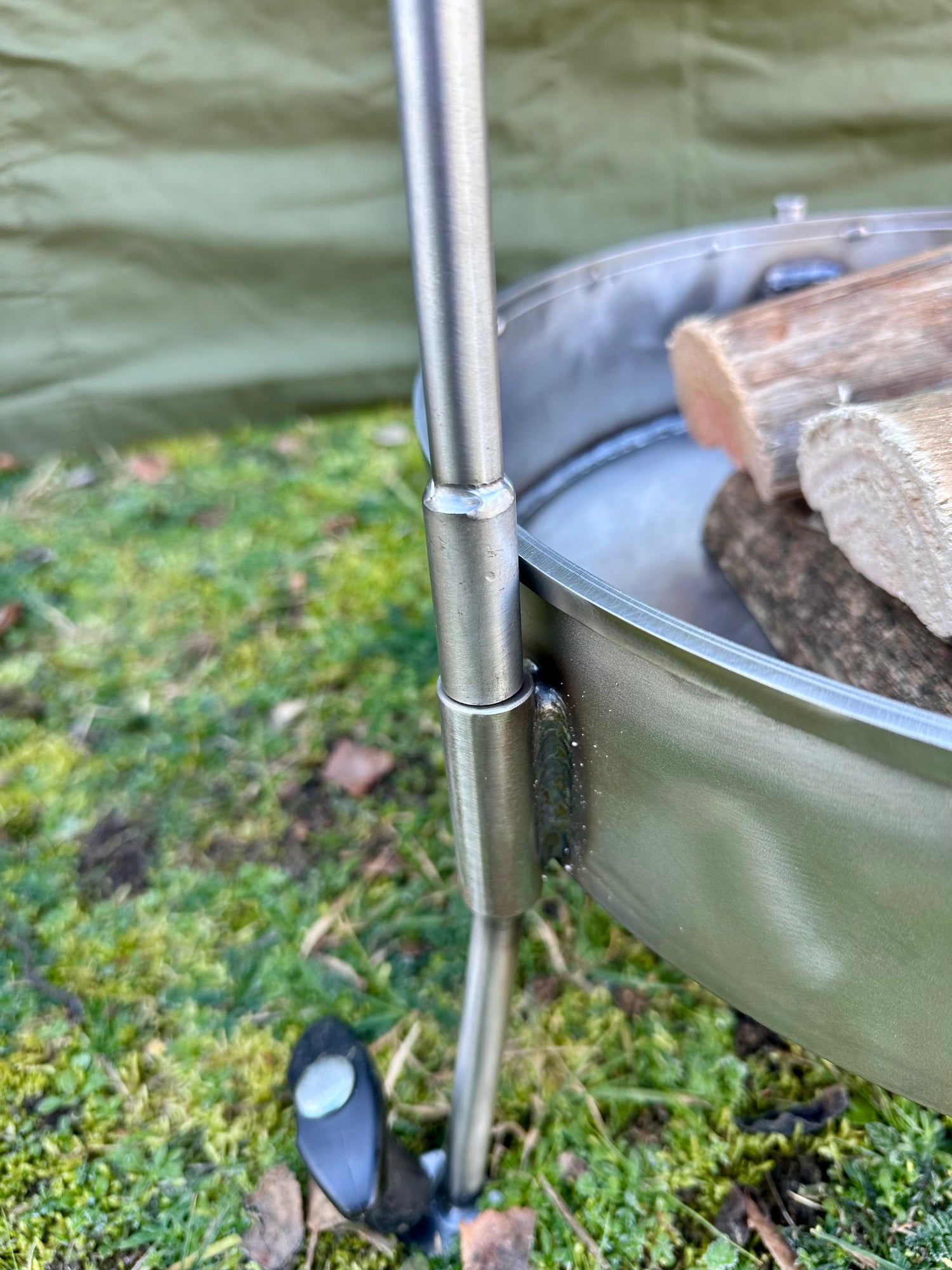 Stainless Steel Main Anchor Pole for 50cm Fire Pit Cook Station