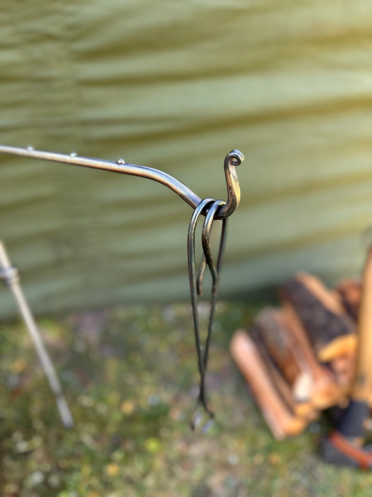 Large Stainless Steel Fire Anchor | Grill, Skillet & Hook Arms - TJM Metalworks