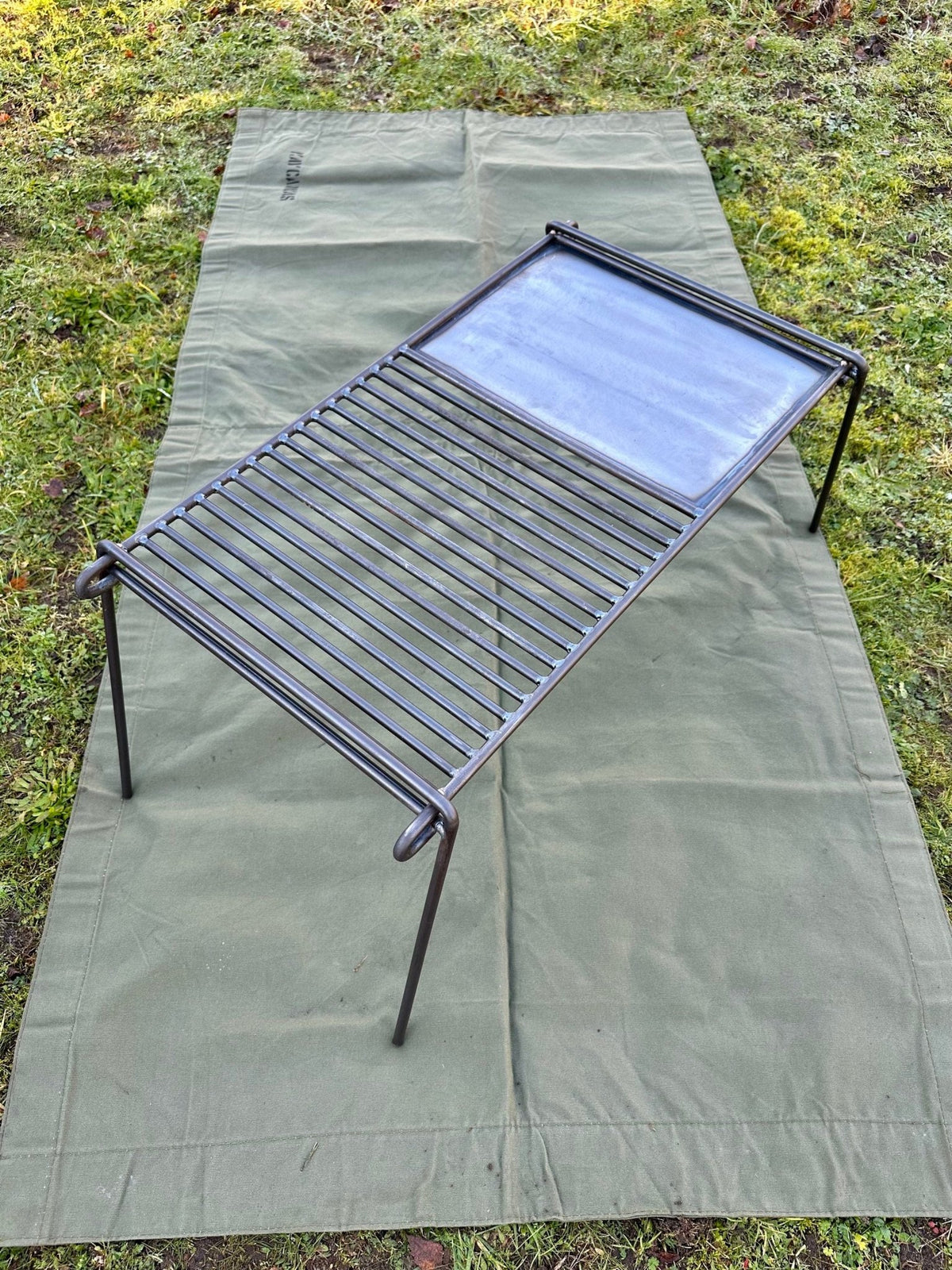 Base Camp Grill with Skillet Plate - TJM Metalworks