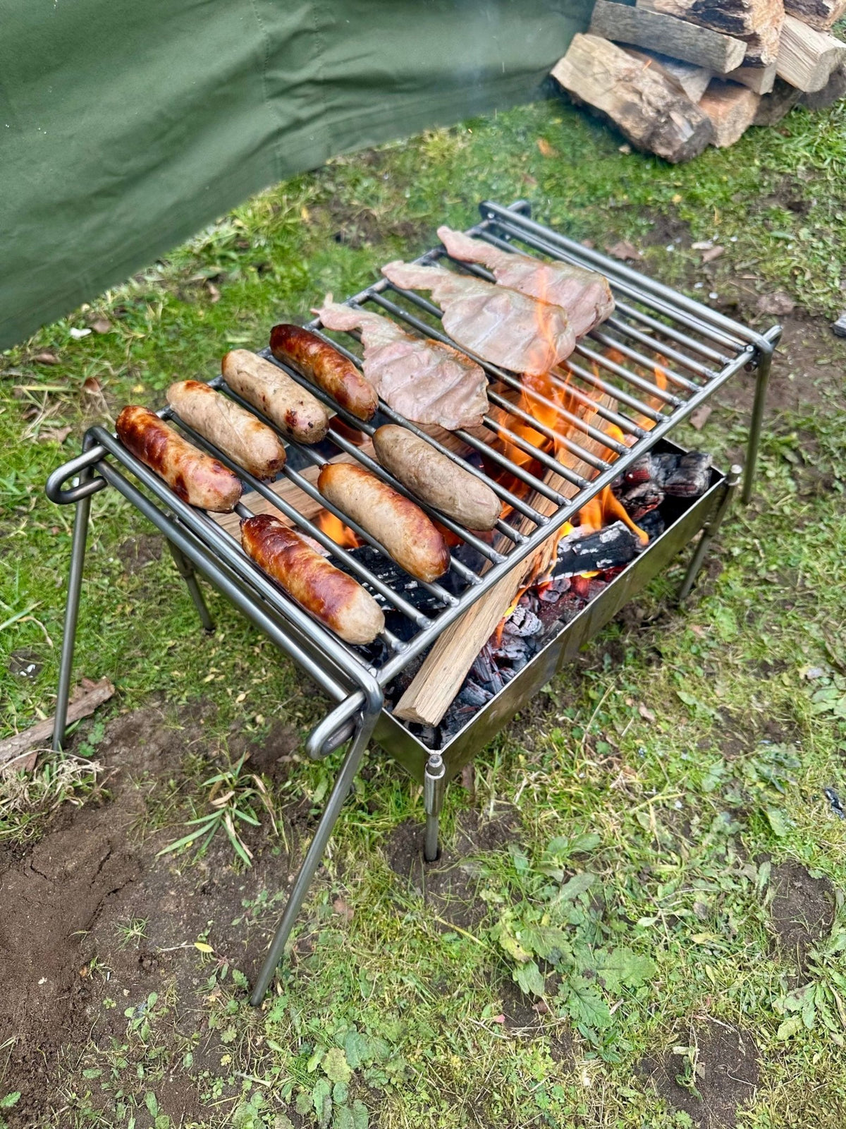 Stainless Steel Folding Camp Grill - TJM Metalworks