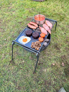 Split Camp Grill. Robust and heavy duty folding grill