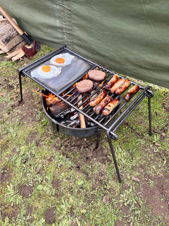 Split Camp Grill. Robust and heavy duty folding grill