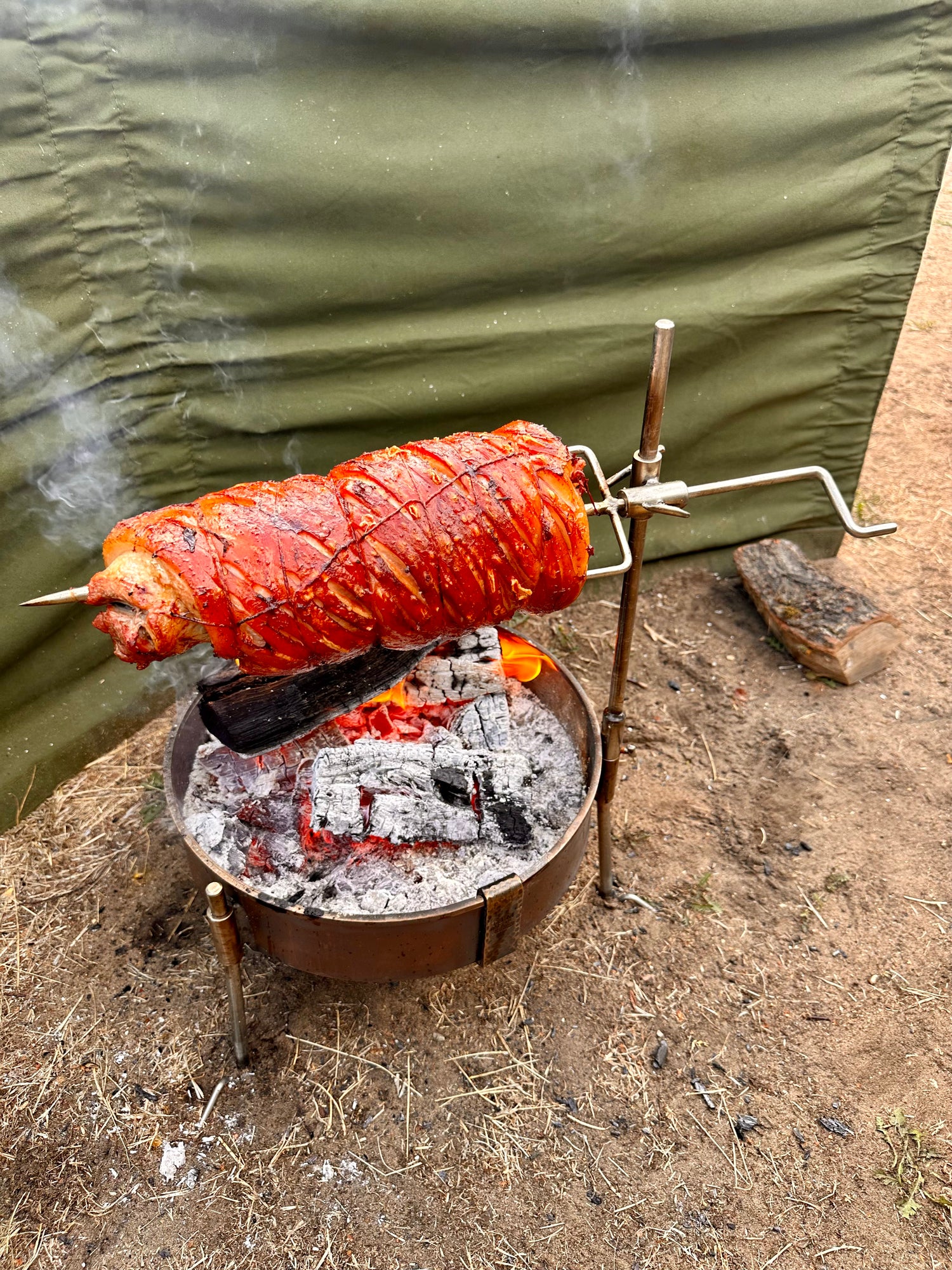 Stainless Steel Spit Roast Rotisserie for Fire Anchors & Cook Stations