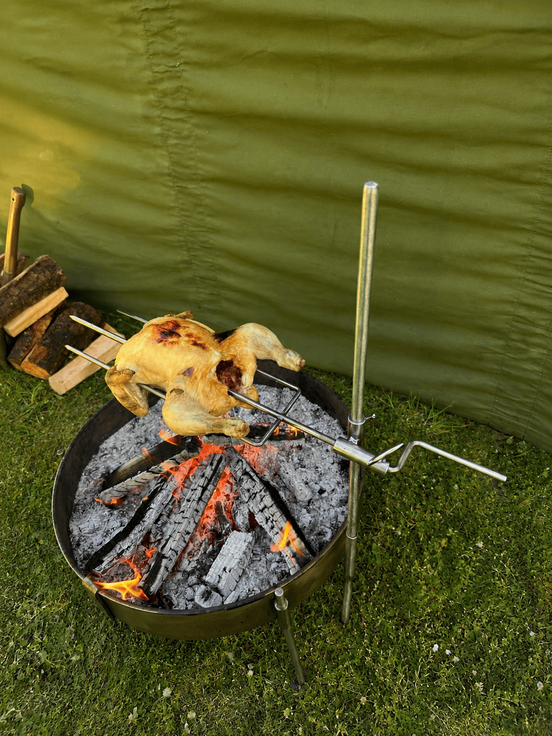 Stainless Steel Spit Roast Rotisserie for Fire Anchors & Cook Stations