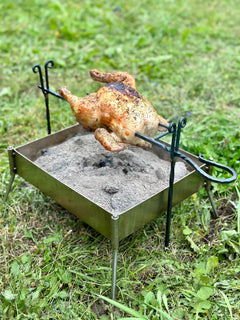 Portable Spit Rotisserie made from the Blacksmith workshop