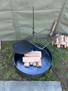 Fire Pit 50 Cook Station Portable Fire Pit BBQ Set