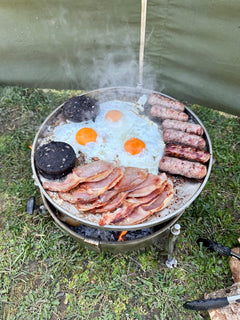 35cm Stainless Steel Skillet for Fire Pit 35 - TJM Metalworks