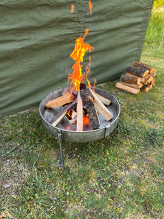 50cm Stainless Steel Fire Pit Low Grounded for Folding Grills - TJM Metalworks