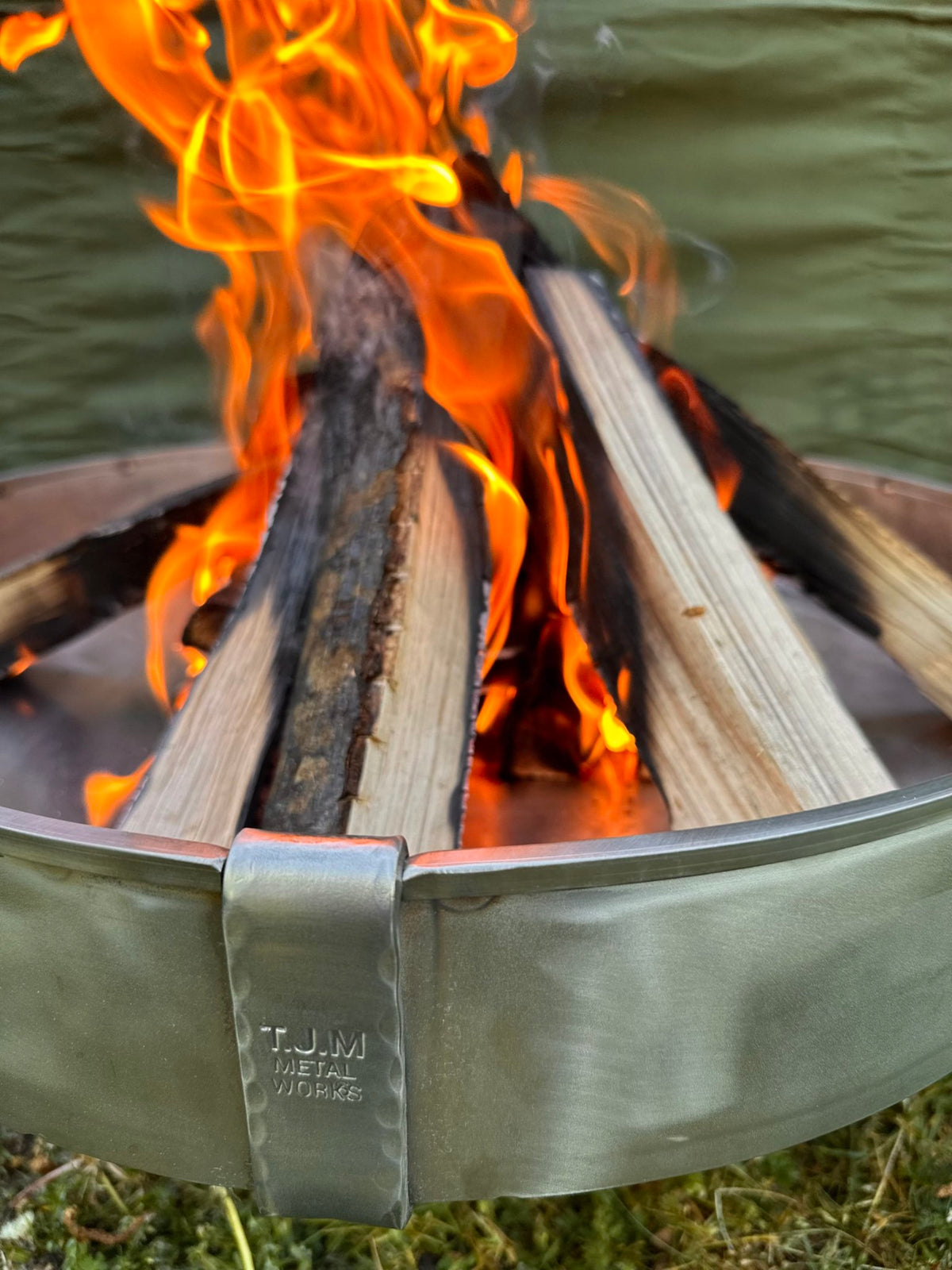 50cm Stainless Steel Fire Pit Low Grounded for Folding Grills - TJM Metalworks