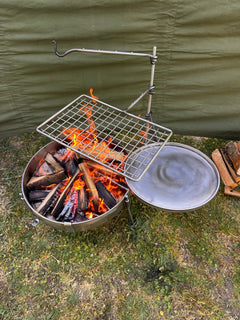 Large Stainless Steel Fire Anchor | Grill, Skillet & Hook Arms - TJM Metalworks