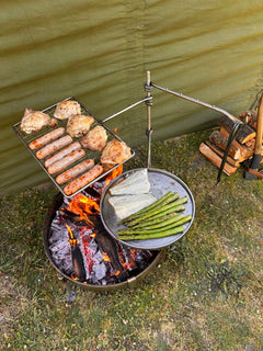 Large Stainless Steel Fire Anchor | Grill, Skillet & Hook Arms - TJM Metalworks