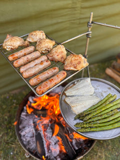 Large Stainless Steel Fire Anchor | Grill, Skillet & Hook Arms - TJM Metalworks