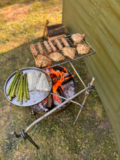Large Stainless Steel Fire Anchor | Grill, Skillet & Hook Arms - TJM Metalworks