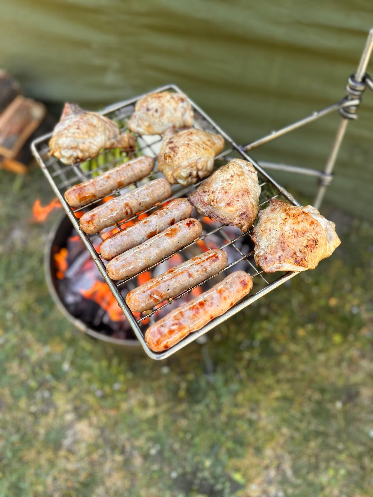 Large Stainless Steel Fire Anchor | Grill, Skillet & Hook Arms - TJM Metalworks