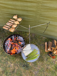 Large Stainless Steel Fire Anchor | Grill, Skillet & Hook Arms - TJM Metalworks