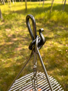 Stainless Steel Campfire Tripod | Fire Bridge & Tripod Setup - TJM Metalworks