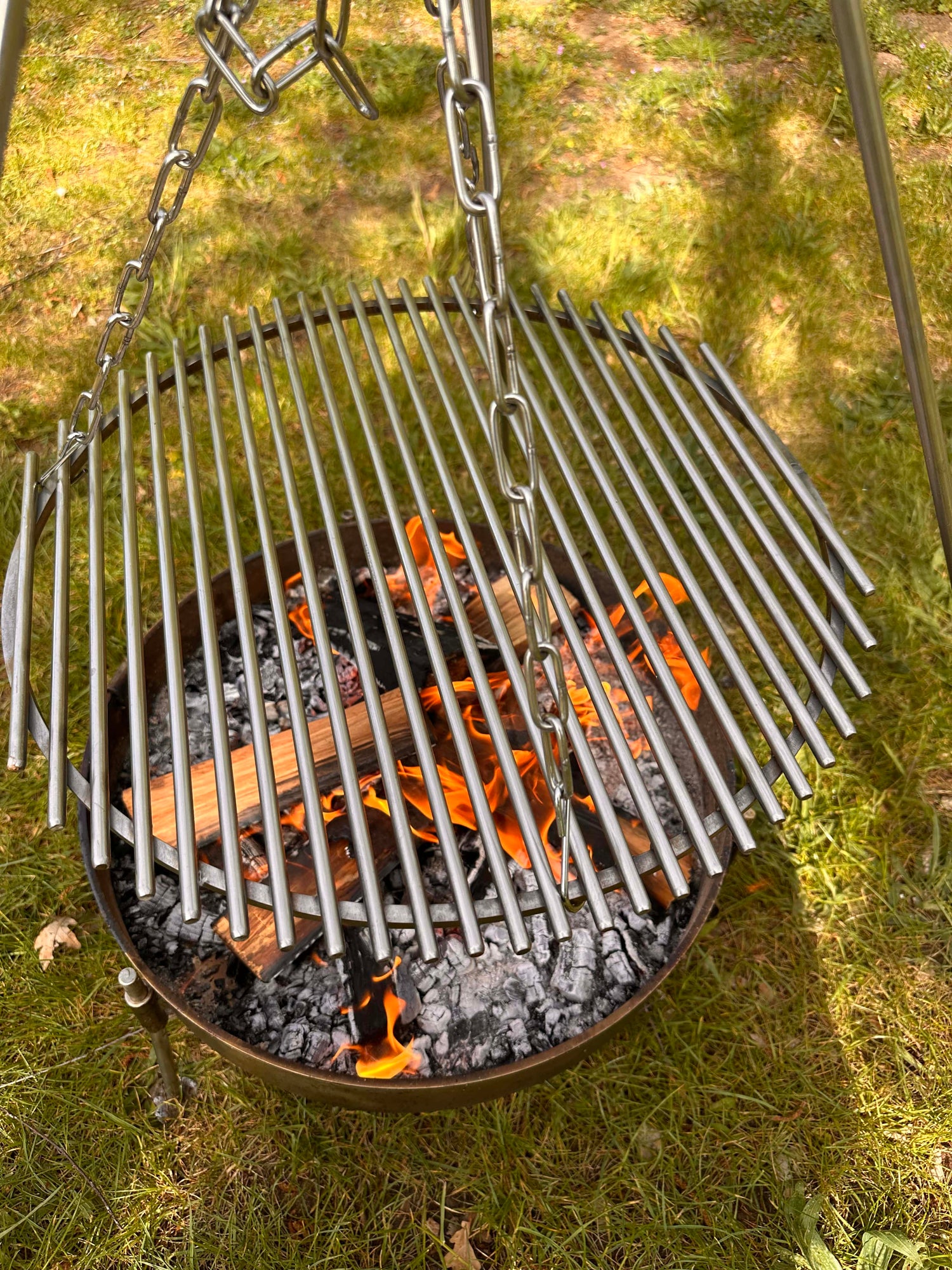 Stainless Steel Campfire Hanging Grill for Tripods