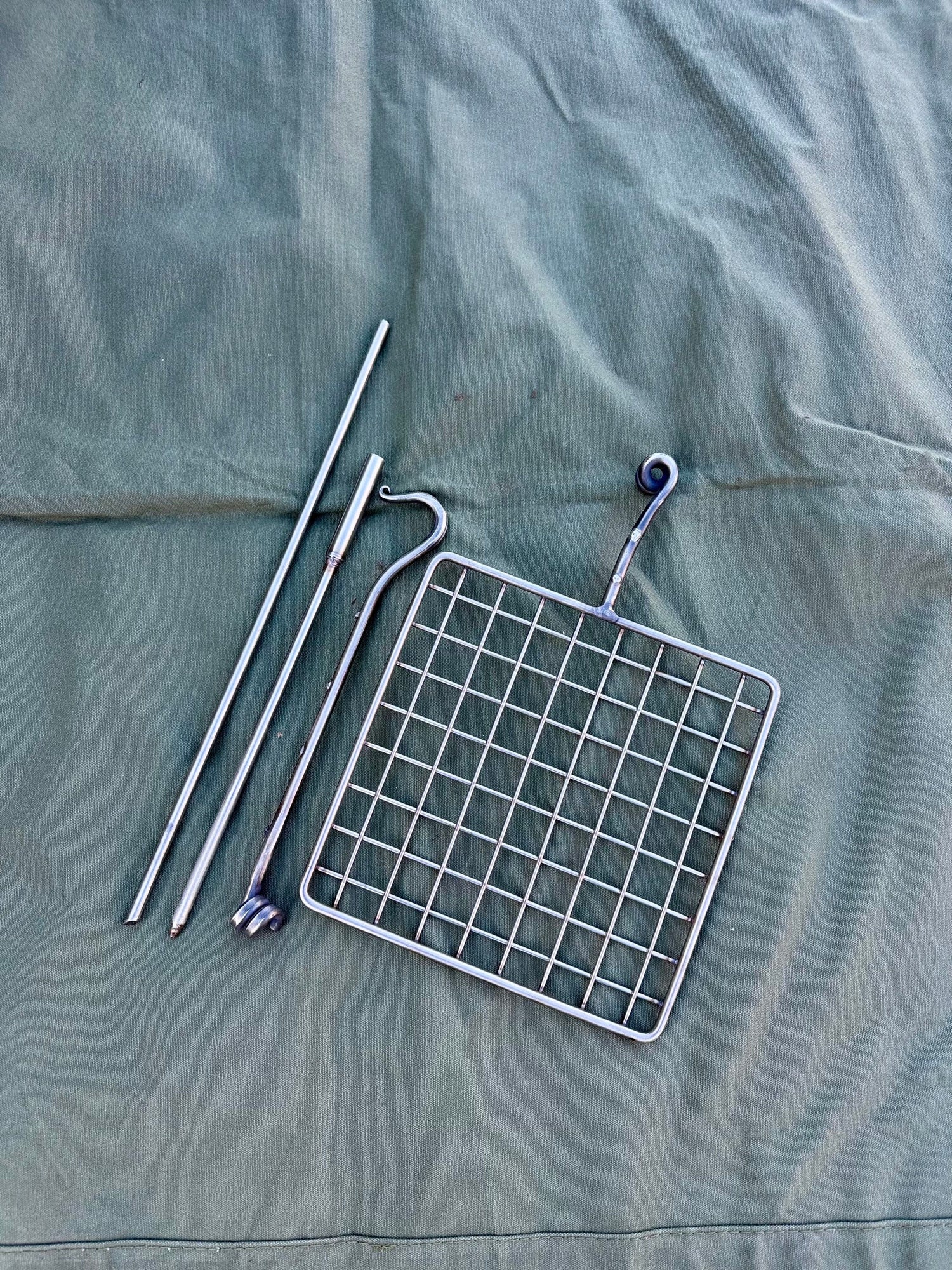 Stainless Steel Original Grill Mini Fire Anchor. Grilling, Hanging pots and kettles lightweight and ideal for Backpacking