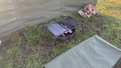 Split Camp Grill. Robust and heavy duty folding grill