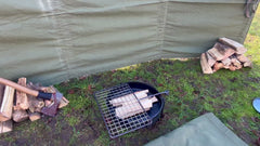 2 Arm Fire Anchor. Grill arm and Hook arm Bushcraft BBQ Cooking Swing Arm
